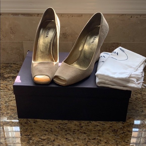 PRADA SUEDE WEDGES 40 - Picture 3 of 7